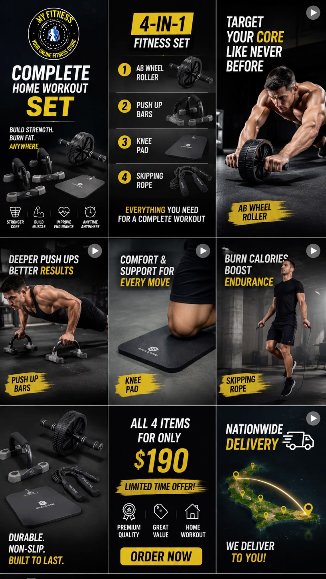 Myfitnesstt Facebook ad: GET THE COMPLETE SET FOR $190!