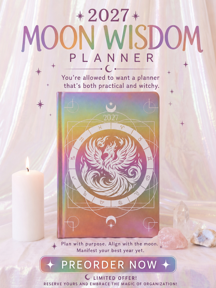 Goddess Provisions Facebook ad: Align With The Moon in 2027. Limited Stock.