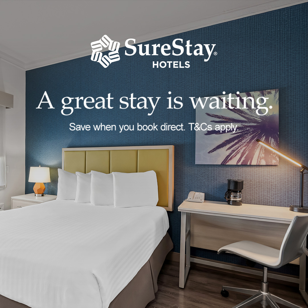 SureStay Hotels Facebook ad from May 11, 2026