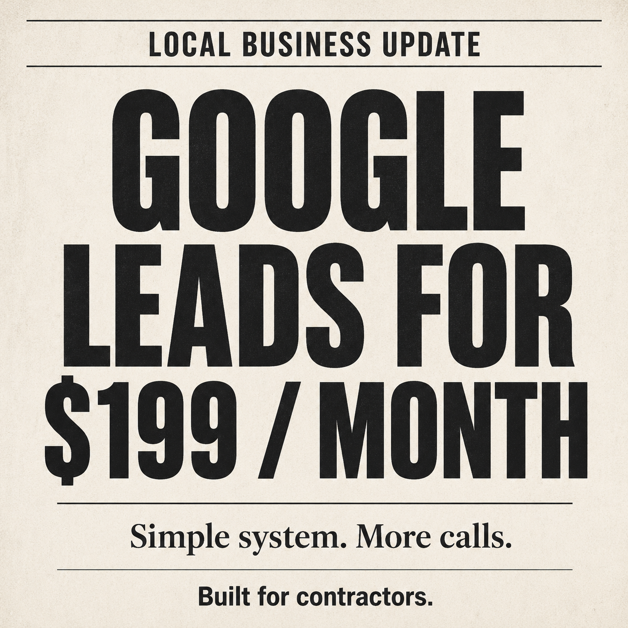 SummitSoar Media Facebook ad: Google Leads + FREE Site for $199/mo