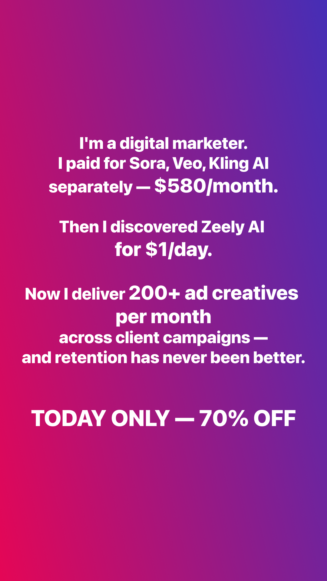 Zeely Facebook ad