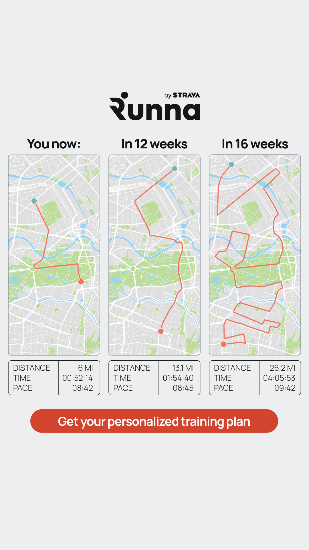 runna Facebook ad: The Ultimate Running Training App.