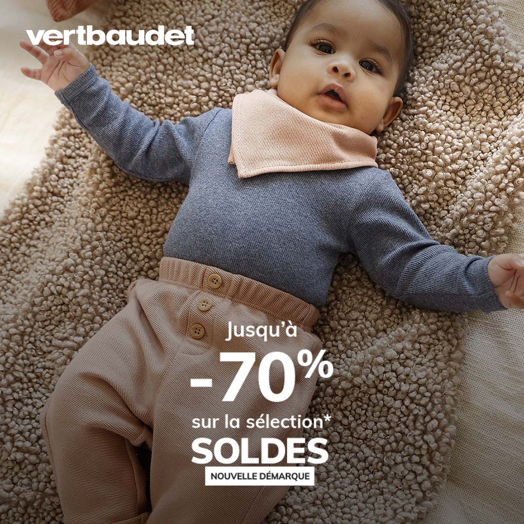 vertbaudet Facebook ad: SOLDES