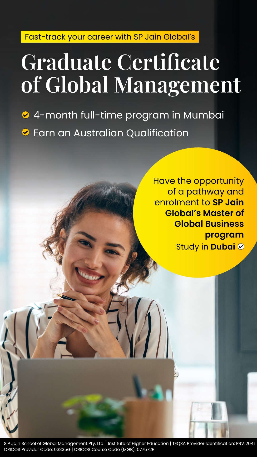 SP Jain School of Global Management Facebook ad