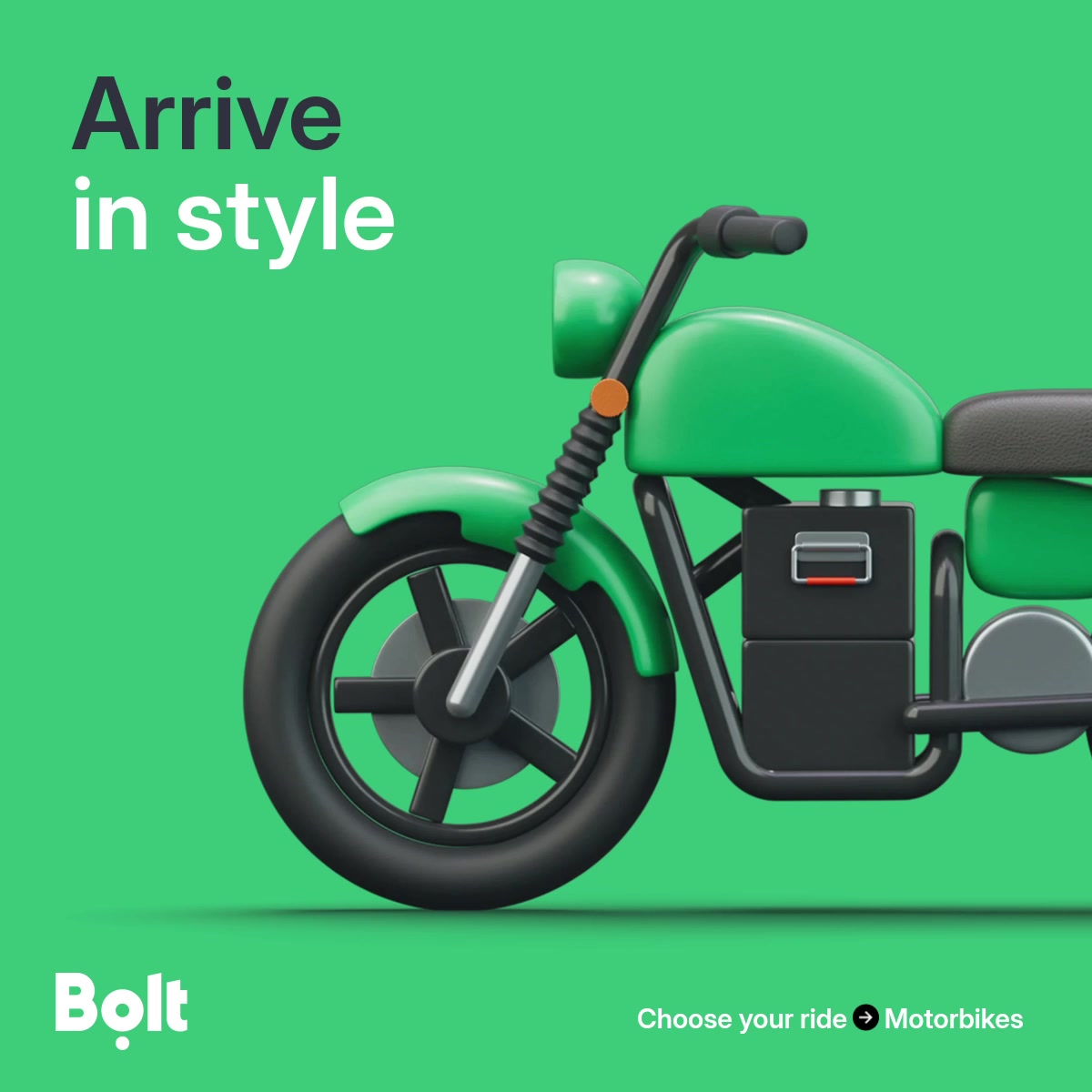 Bolt Facebook ad: Your plans. Your ride.