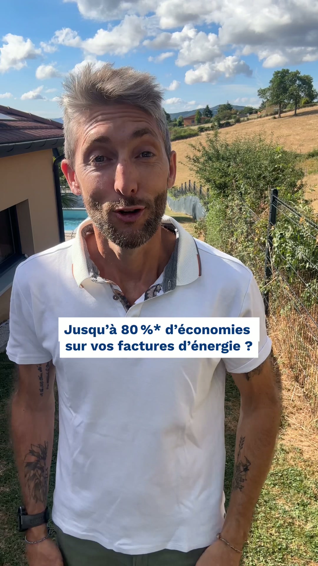EDF solutions solaires Facebook ad: Économisez jusqu'à 80% sur votre facture