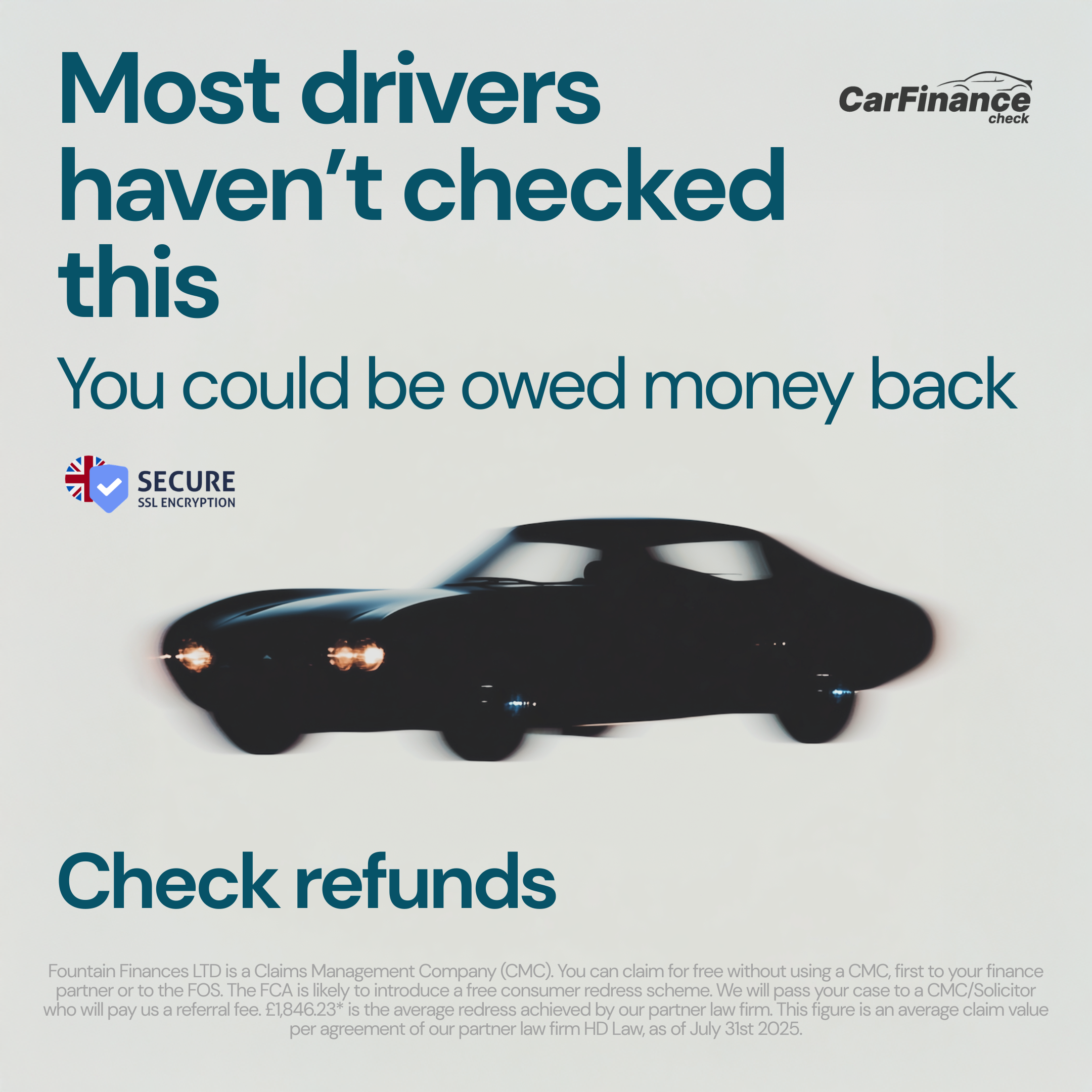 CarFinance Check Facebook ad from Mar 20, 2026