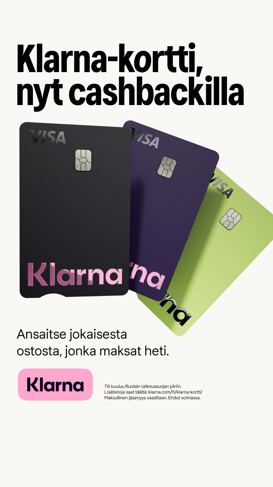 Klarna Facebook ad