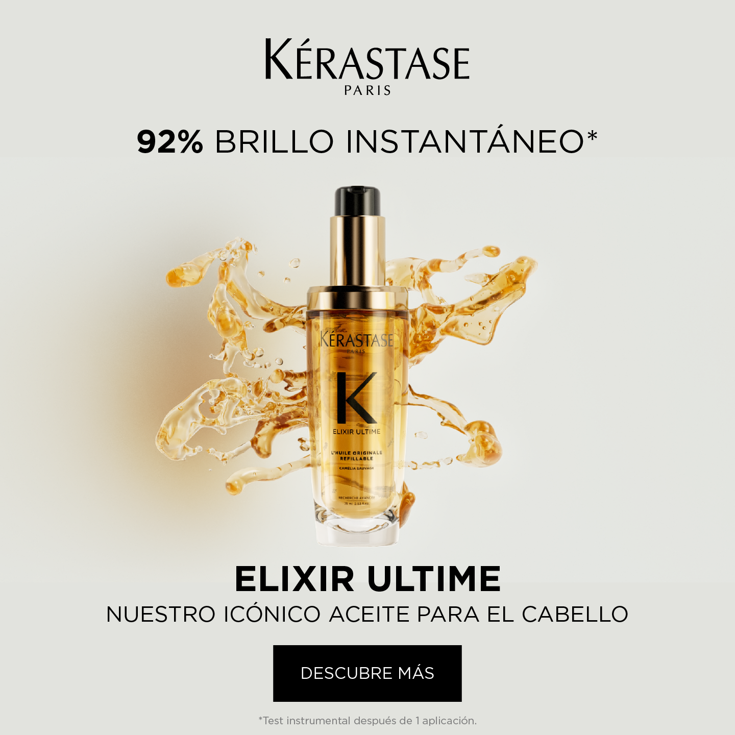 Kérastase Facebook ad: Aceite capilar de lujo