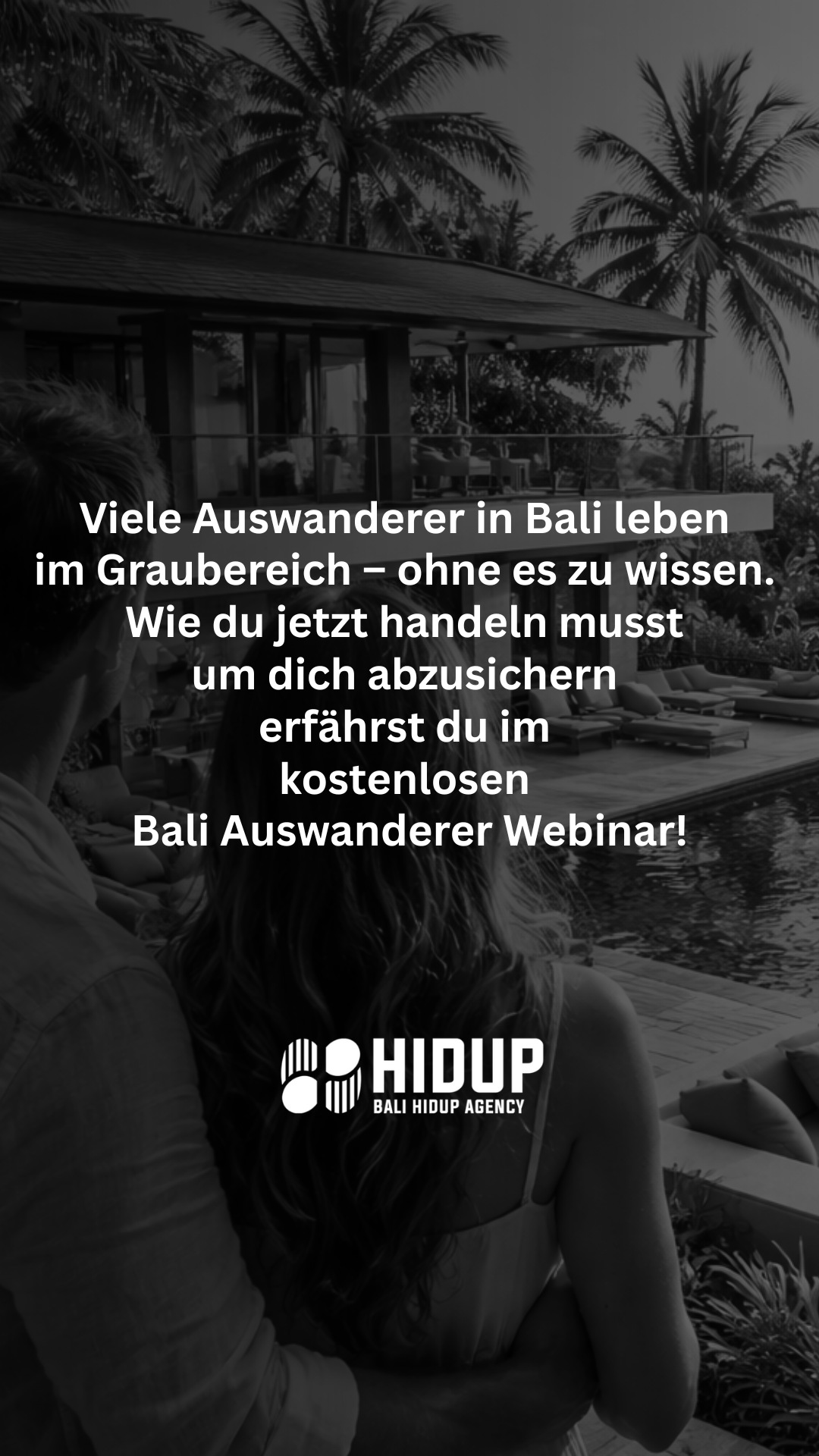 Bali Hidup Agency Facebook ad: Bali Auswanderer Webinar für Unternehmer