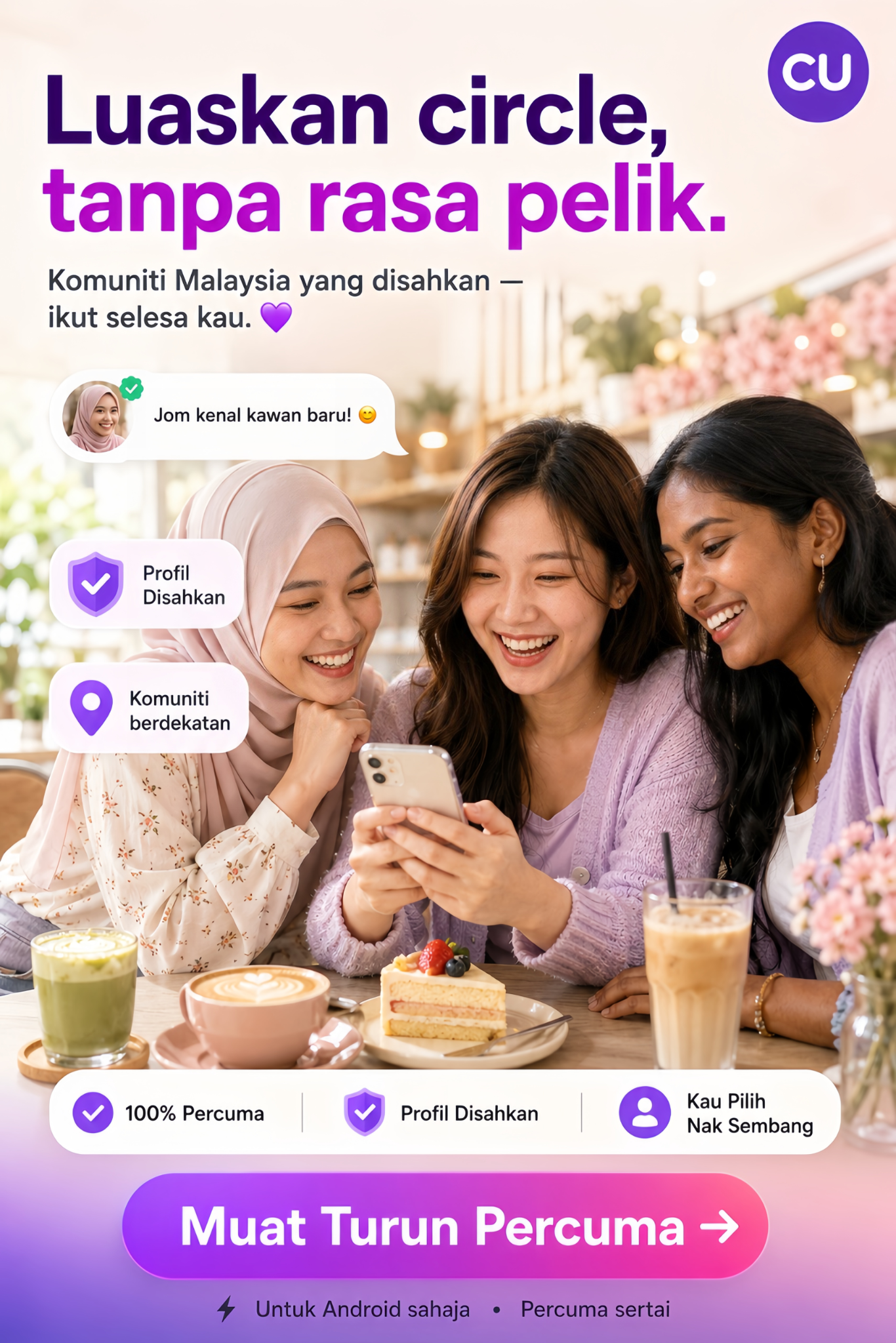 C.U-Meet someone special Facebook ad: 100% Profil Sah & Percuma - Cubalah!