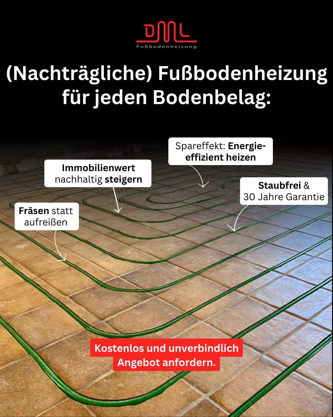 DML Fußbodenheizung - Nachträglich fräsen Facebook ad