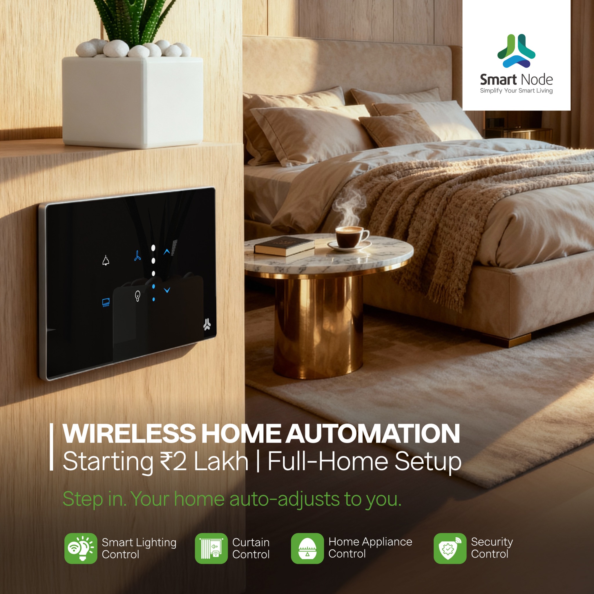 Smart Node Facebook ad: Design the Smart Home You Deserve