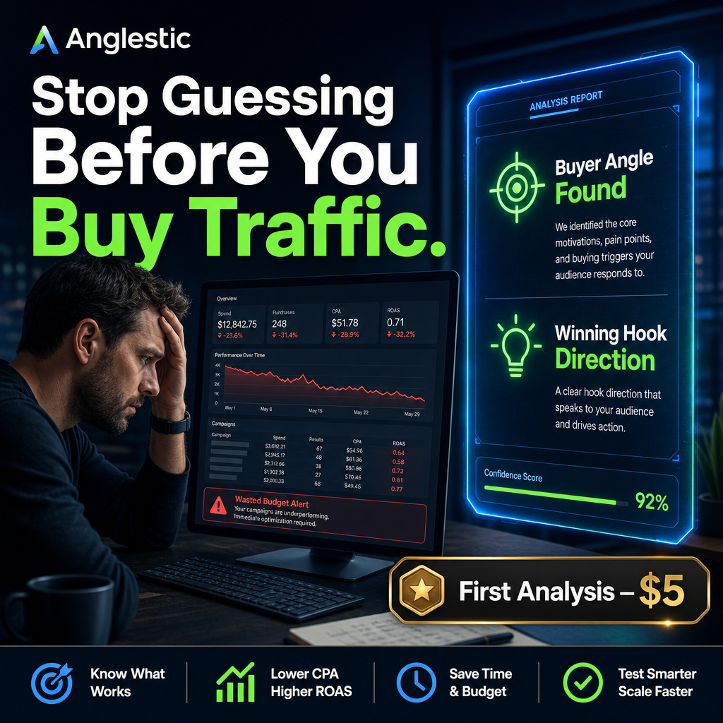 Anglestic Facebook ad