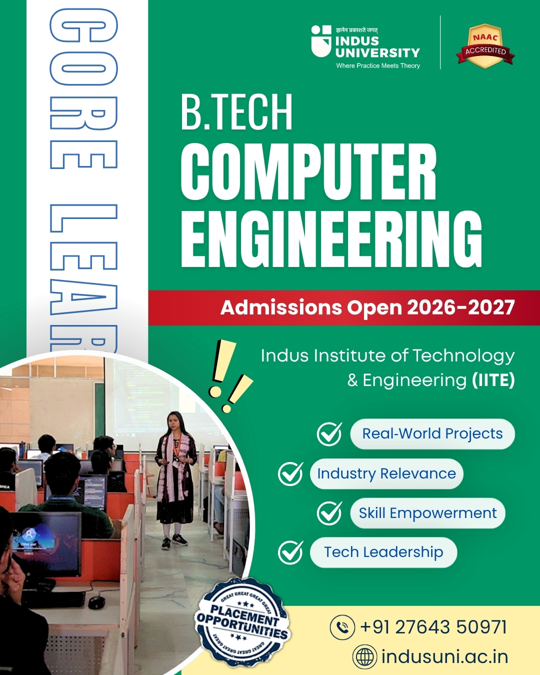 Indus University - Engineering Facebook ad: Chat with us