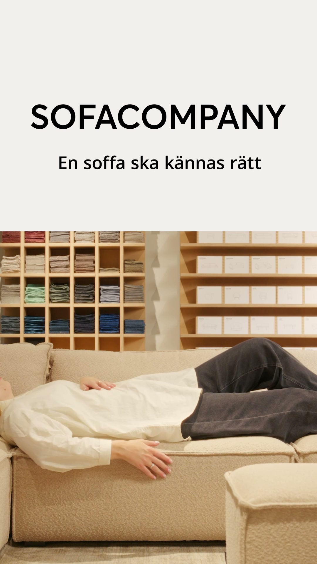 Sofacompany Facebook ad: Prova innan du väljer