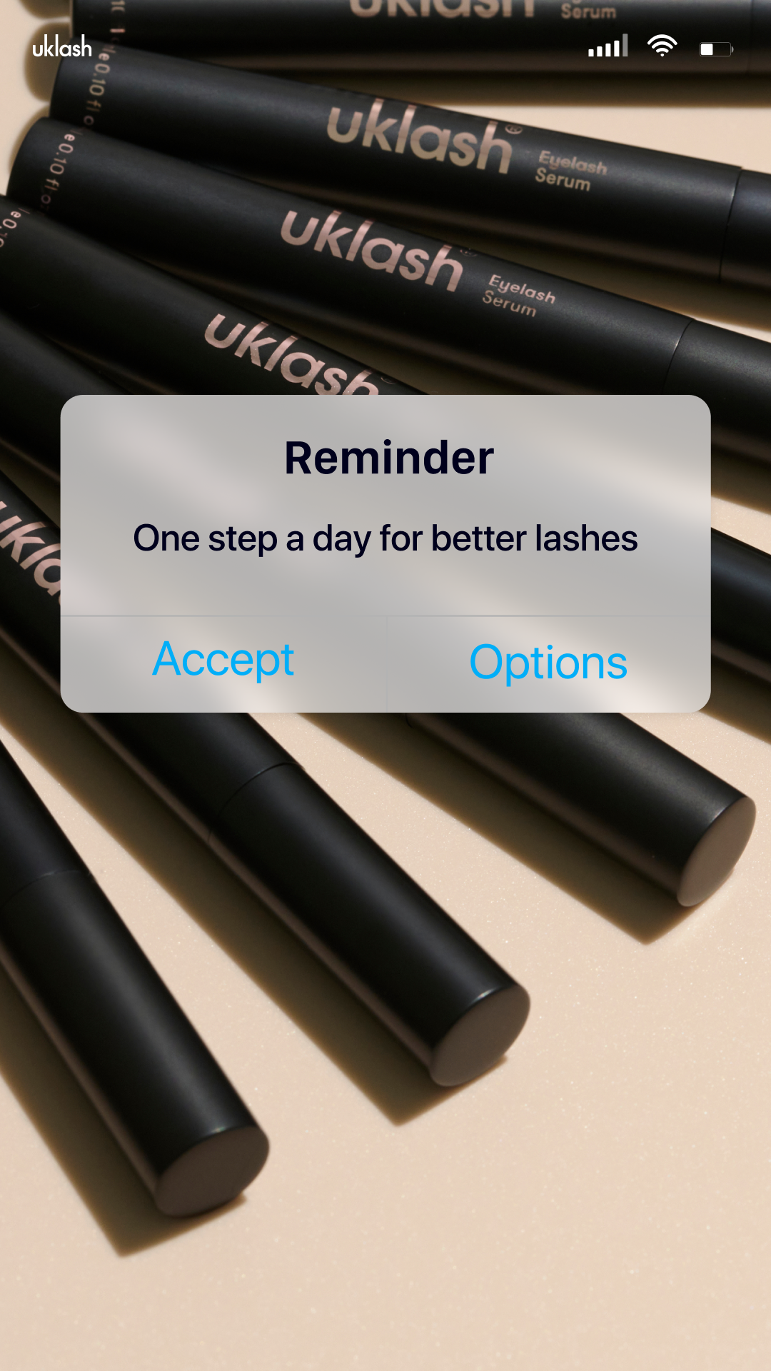 Uklash Facebook ad from Mar 19, 2026