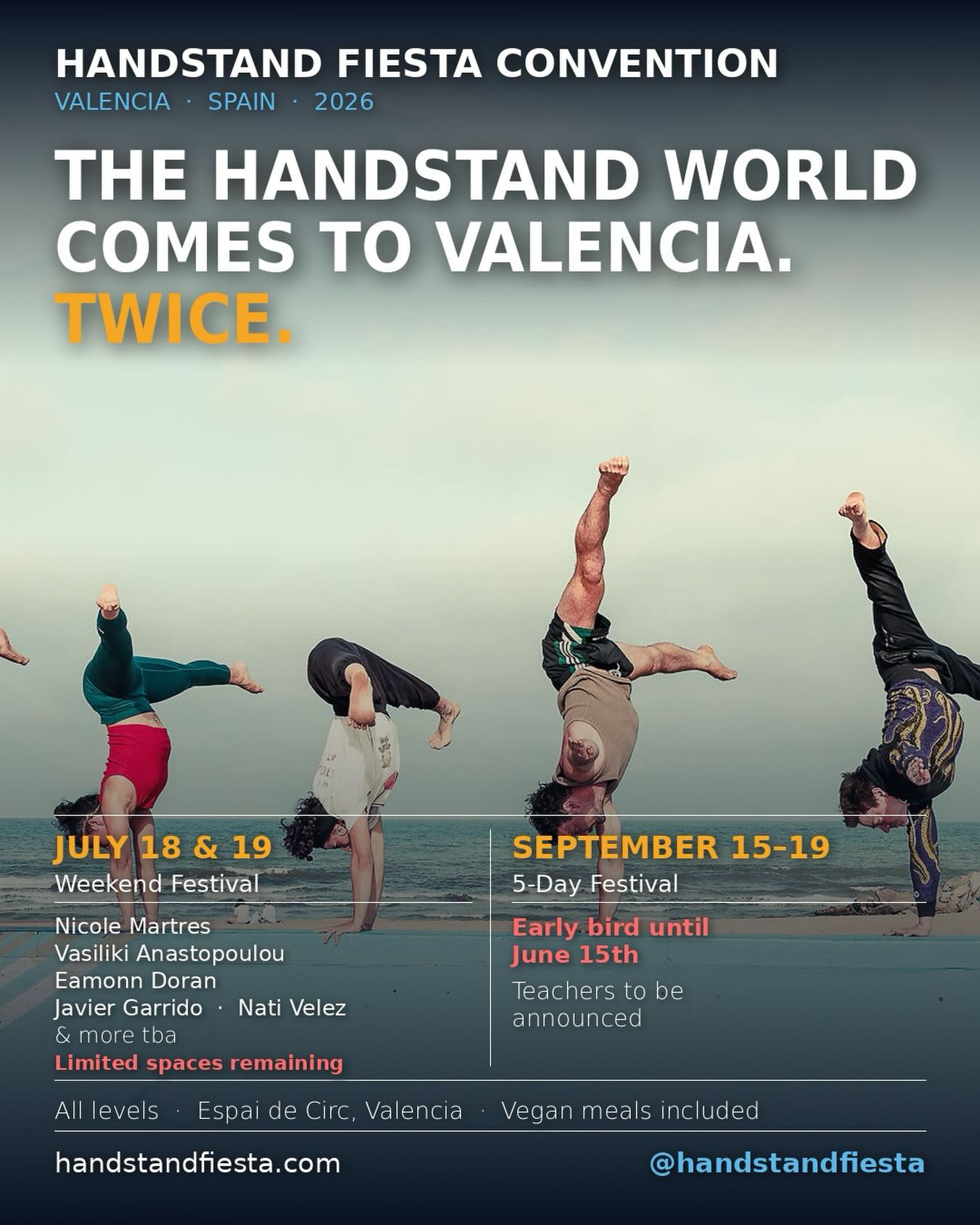 handstandfiesta Facebook ad: ¡Handstand Fiesta is back - Join us in…
