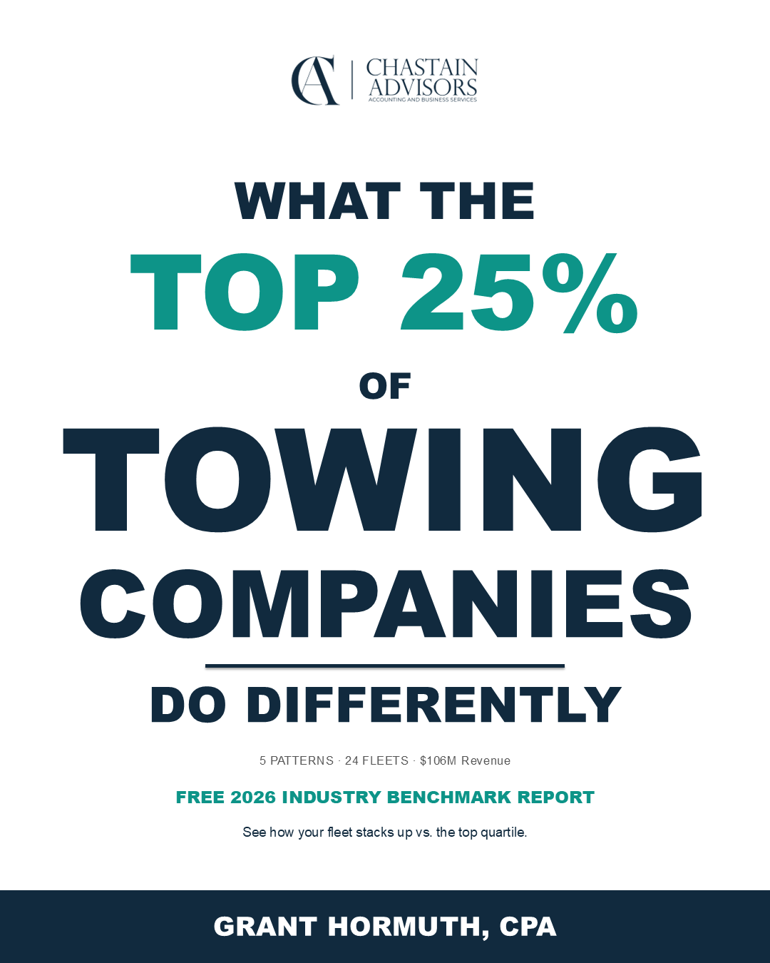 Chastain Advisors LLC Facebook ad: [Free Report] 2026 Towing Industry Financial Benchmark…
