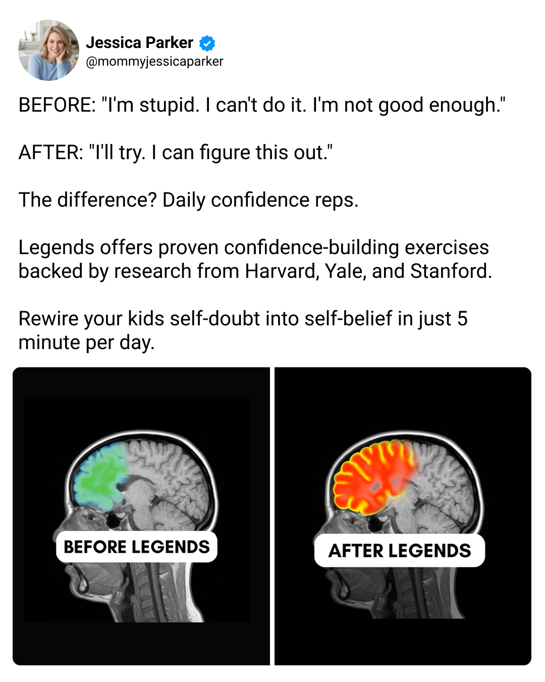 Build Legends Facebook ad