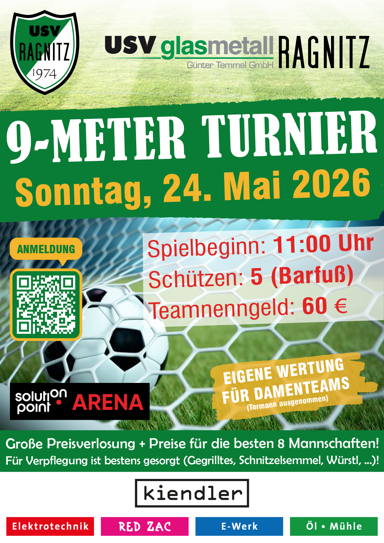 USV Ragnitz Facebook ad: 9-Meter Turnier des USV Ragnitz