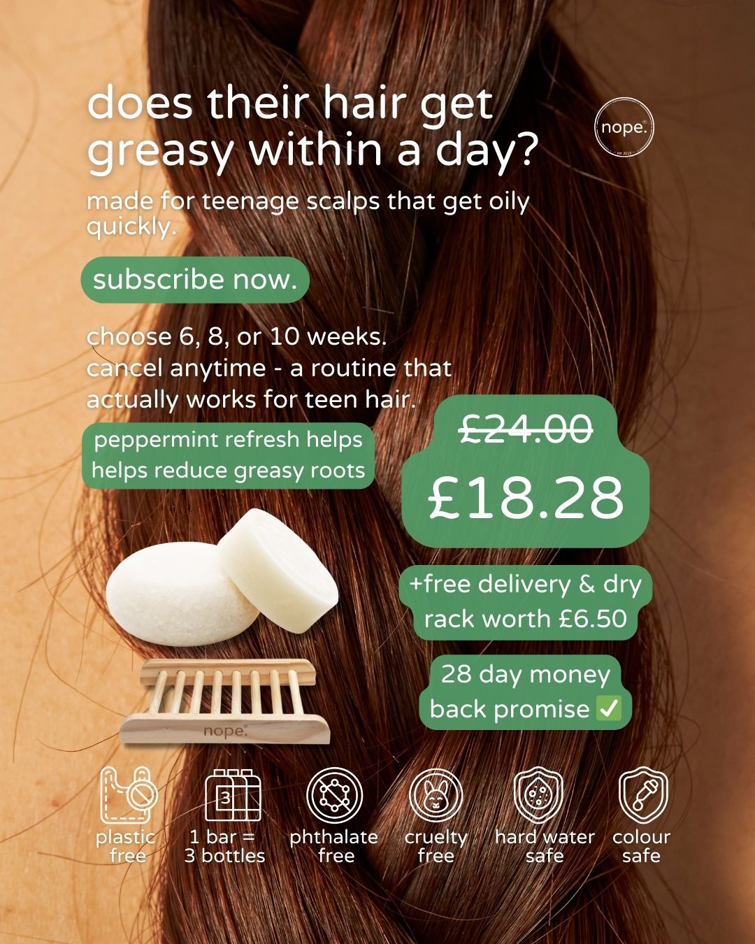 nope.hair Facebook ad