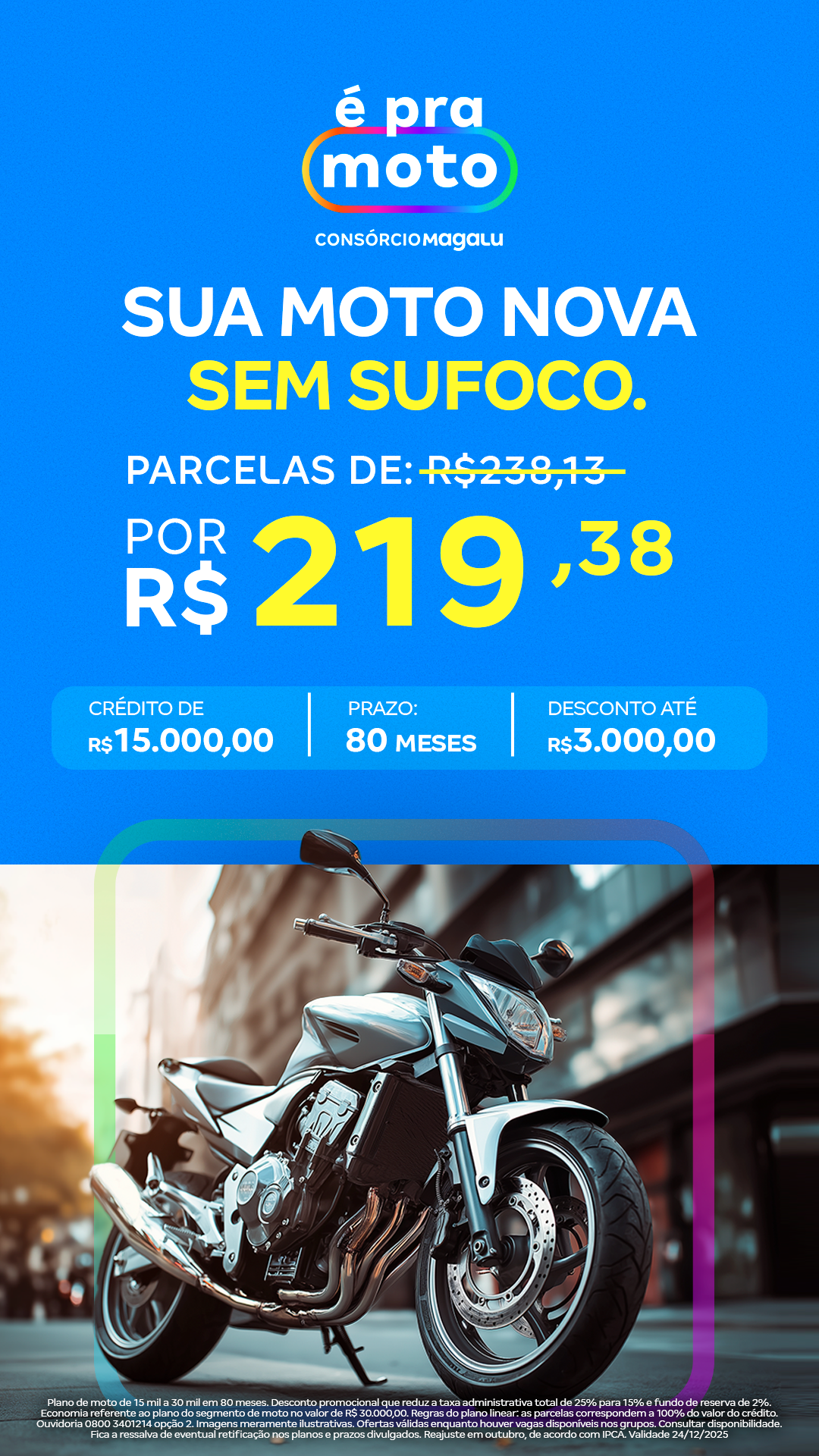 Consórcio Magalu Facebook ad from Jan 15, 2026