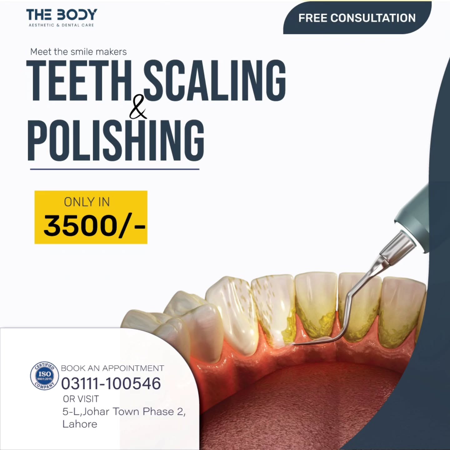 The Body - Dental care Facebook ad: Reveal your brightest smile with our professional Scaling…