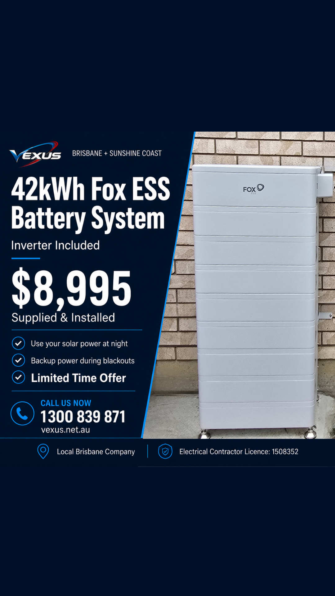 Vexus Solar Energy Solutions Facebook ad from Jun 29, 2026