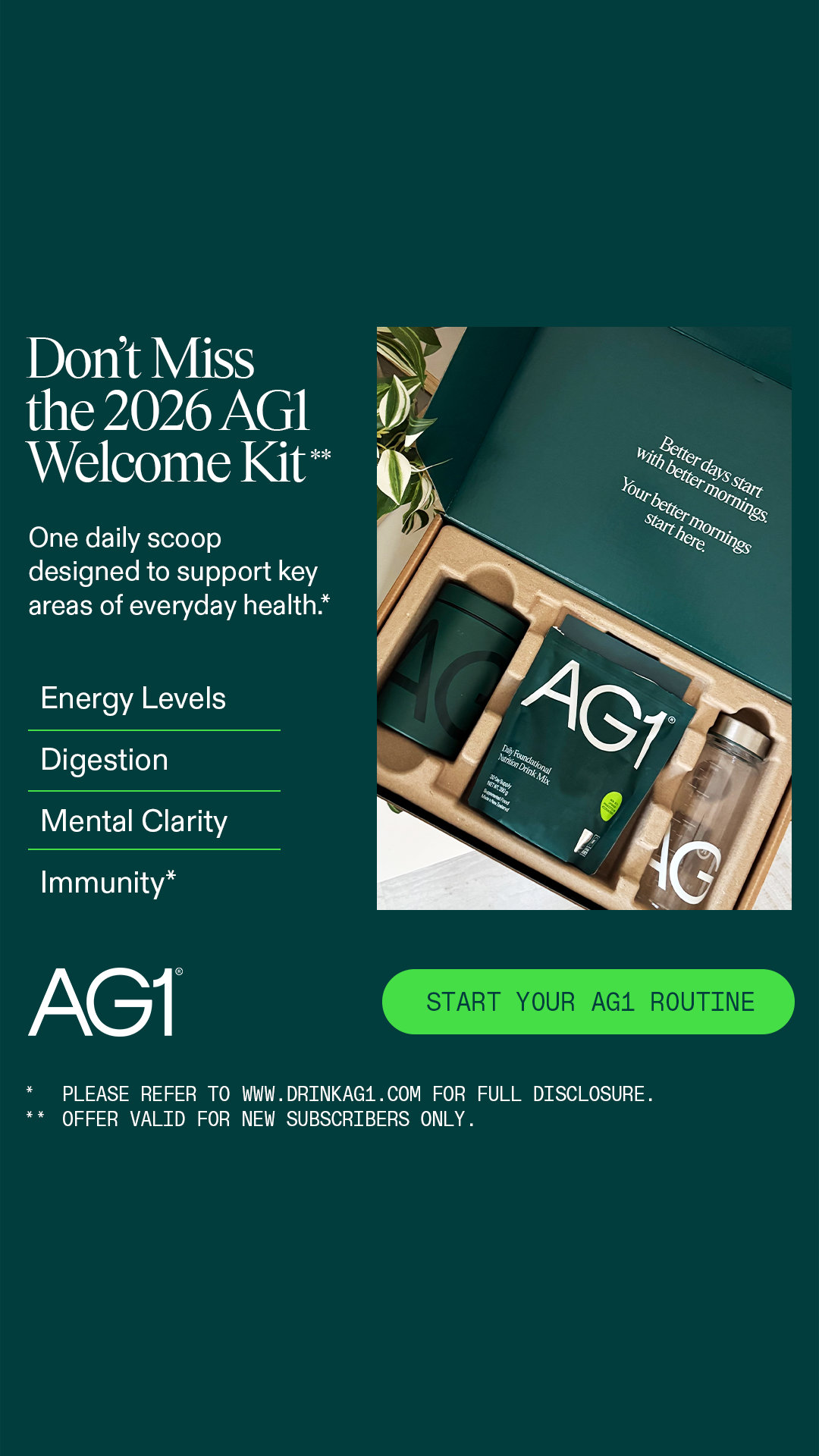 AG1 by Athletic Greens Facebook ad