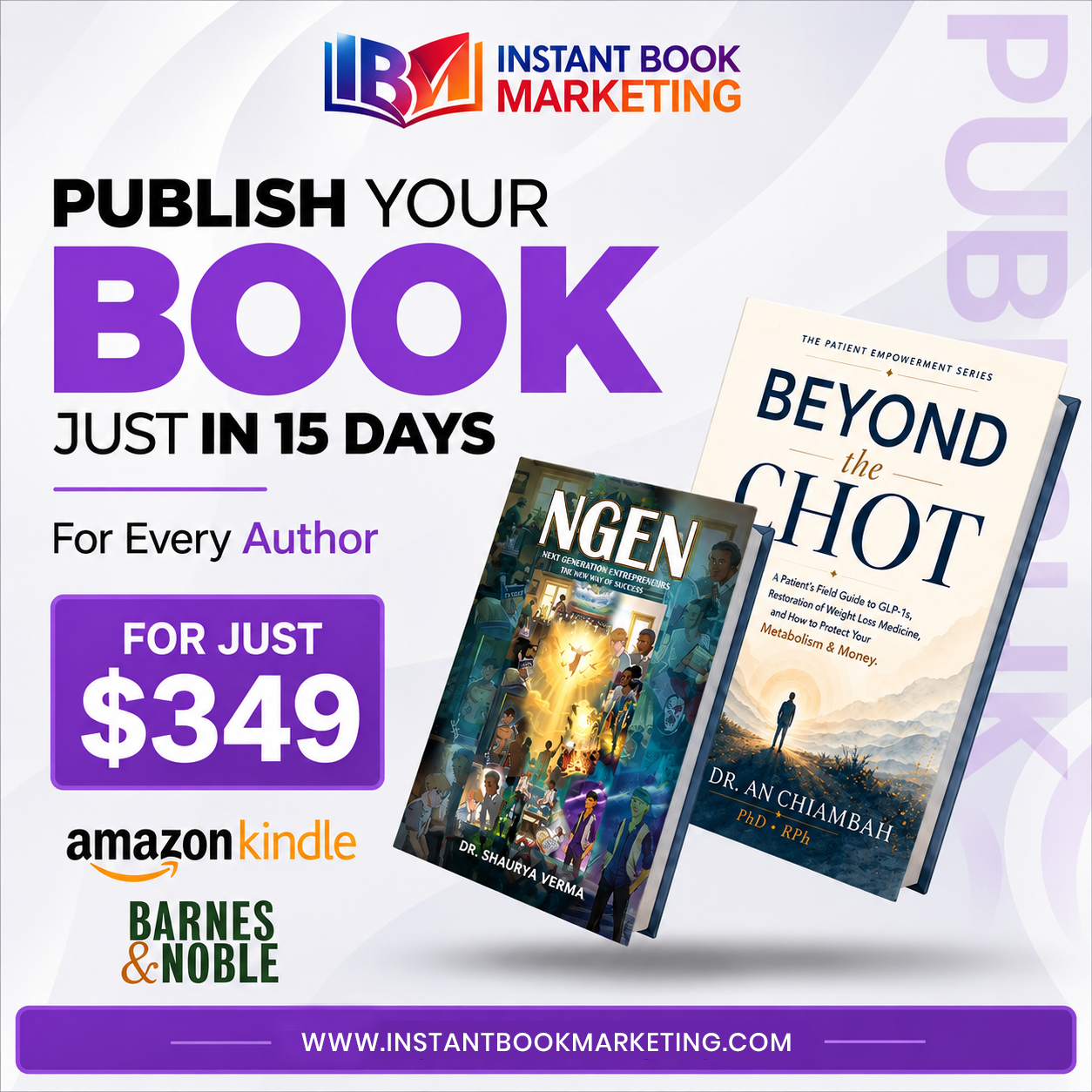 Instant Book Marketing Facebook ad: Publish Your Book for $349