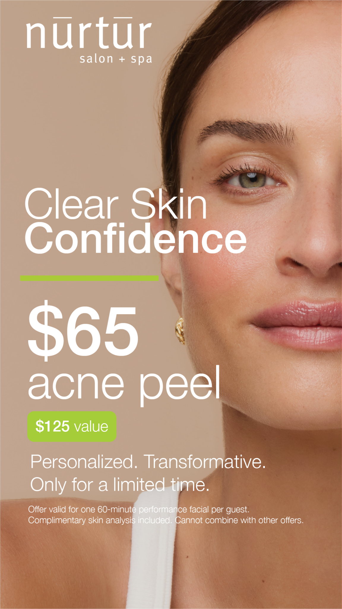 Nurtur Salon + Spa Facebook ad from Oct 30, 2025