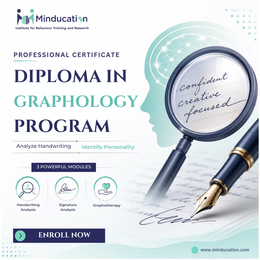 Minducation Facebook ad: Become a Certified Graphologist