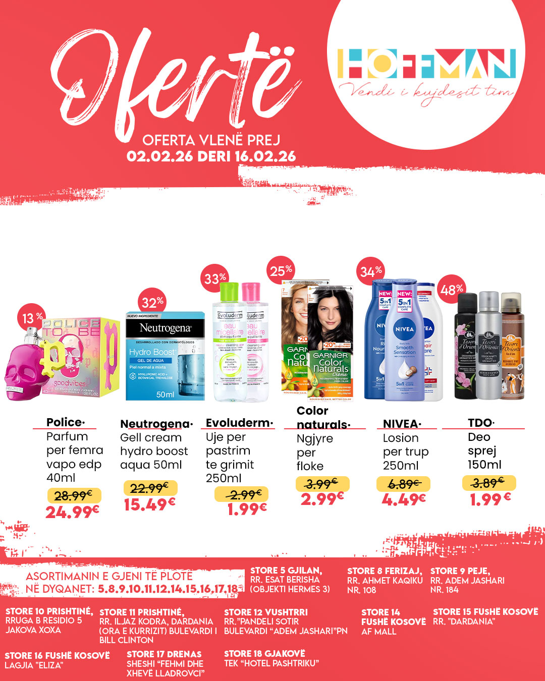 Hoffman Stores Facebook ad: SUPER OFERTA në gamën e gjerë të produkteve…