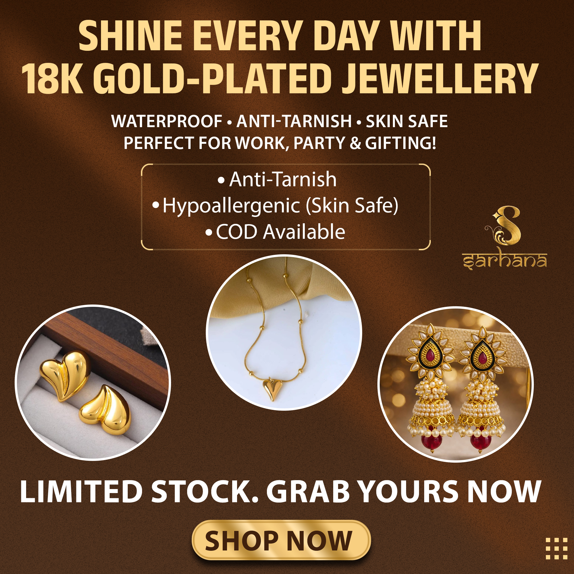 Sarhana Facebook ad: Real gold सारखा premium look हवा आहे