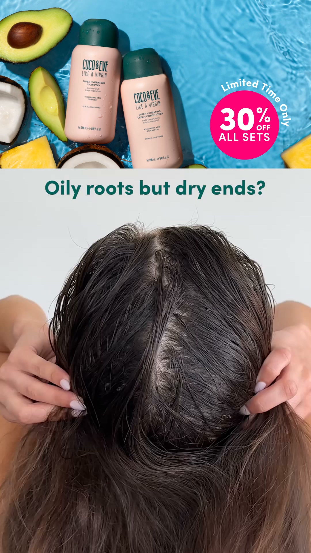 Coco & Eve Facebook ad: 30% Off Super Hydrating Set