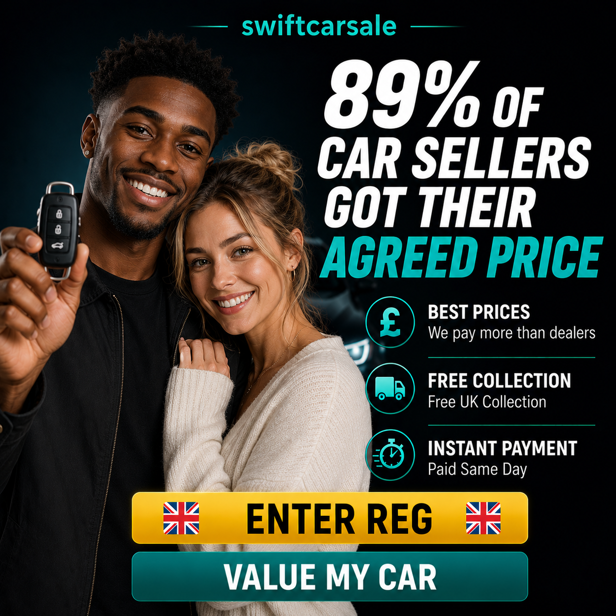 Swift Car Sale Facebook ad: Sell Your Car The Easy Way