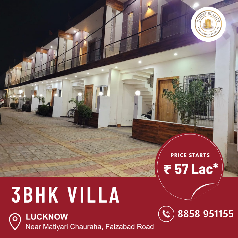 Invest Reality Facebook ad: 3BHK Villa on Main Faizabad Road, Lucknow