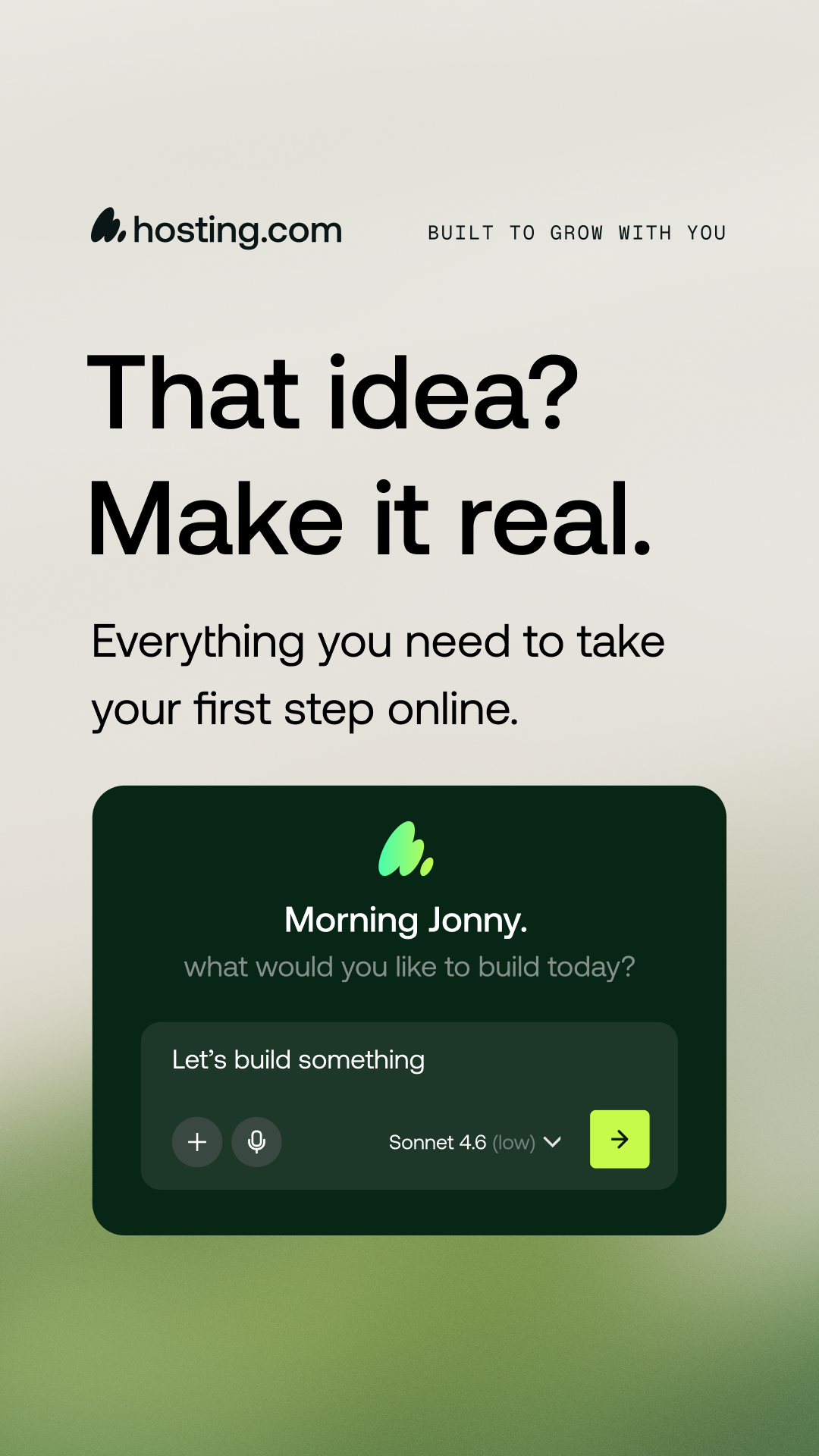 hosting.com Facebook ad: Launch Without the Technical Stress