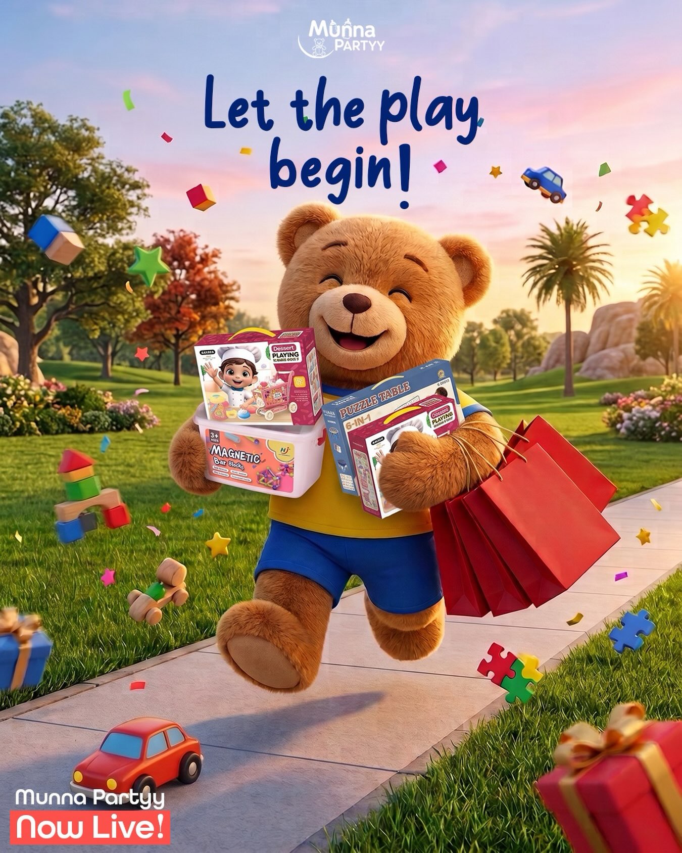Munna Partyy Facebook ad: Playtime, giggles, and a whole lot of fun.