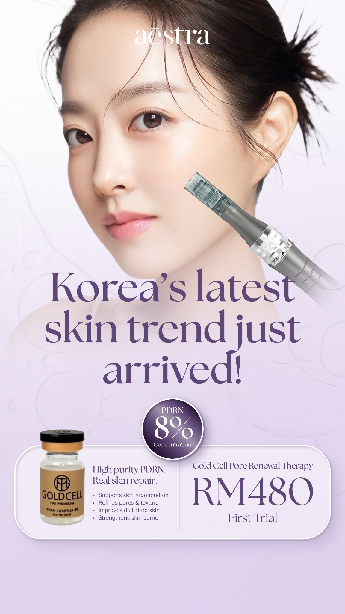Aestra Facebook ad from Apr 8, 2026