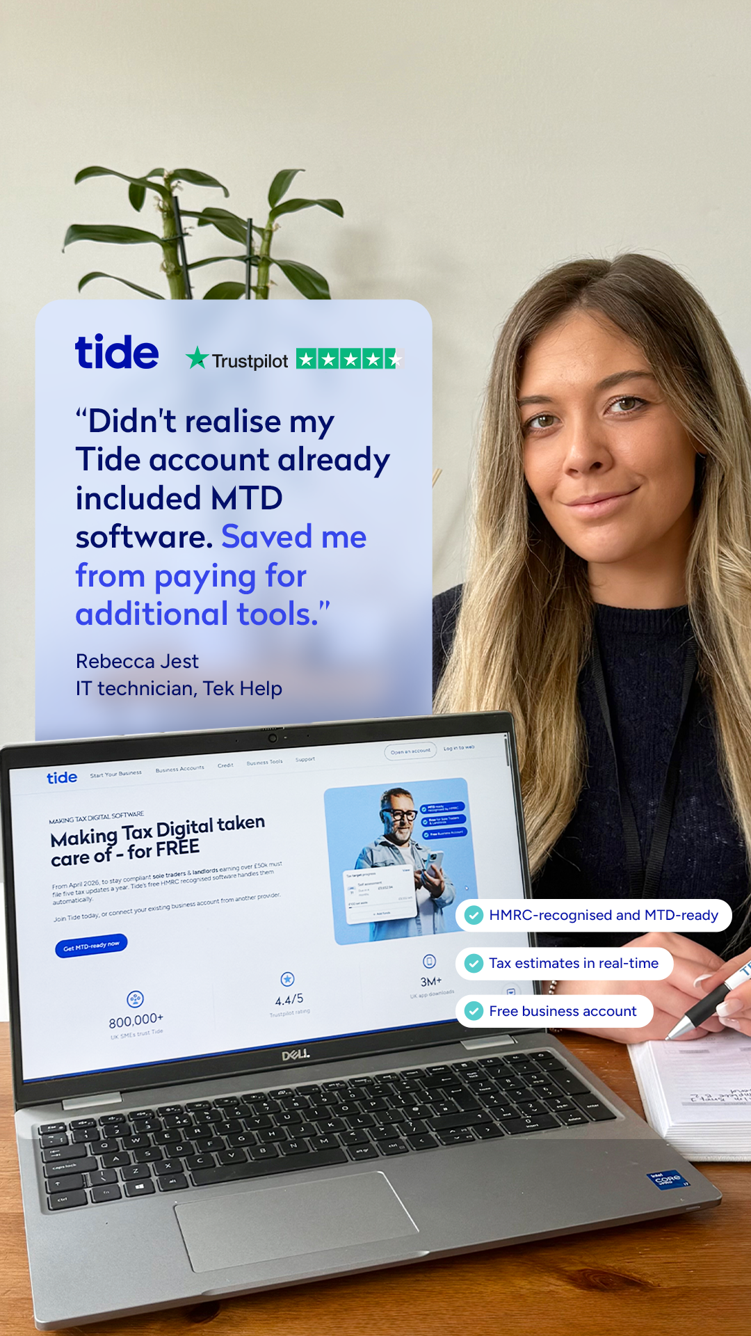 Tide Banking Facebook ad