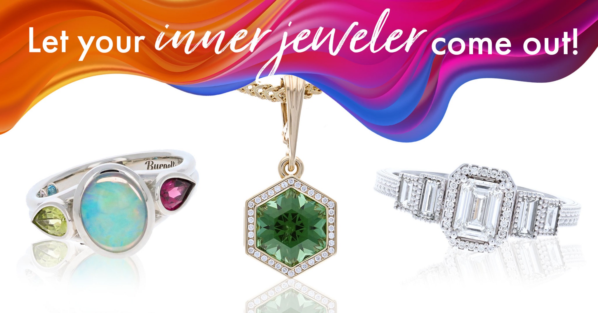 Burnell's Fine Jewelry and Design Facebook ad: Custom Jewelry is Our Specialty!