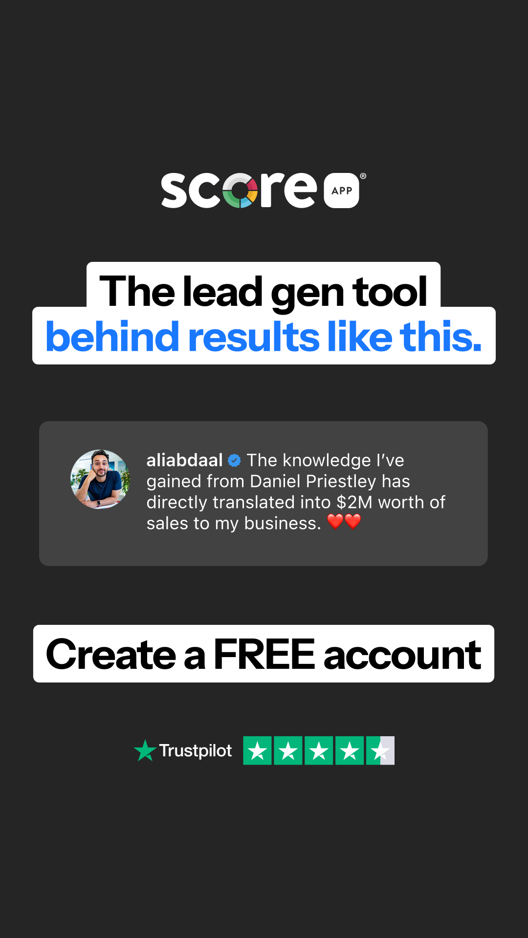 ScoreApp Facebook ad
