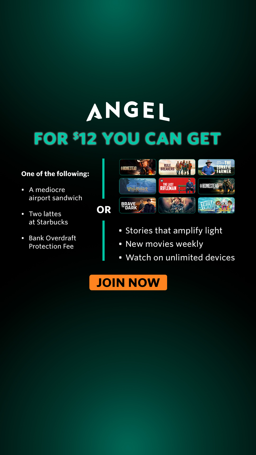 Angel Studios Facebook ad