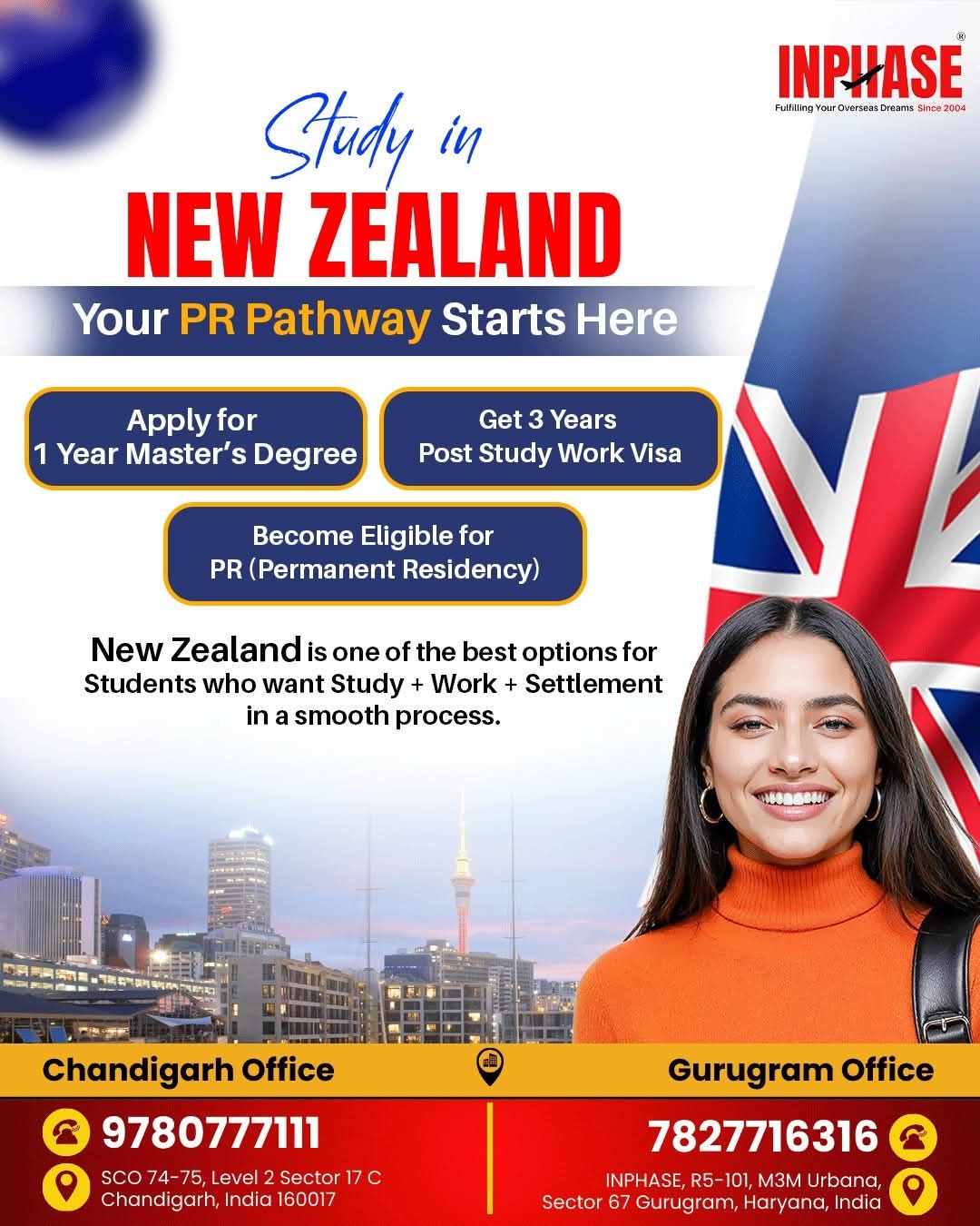 Inphase Education Consultants NCR Facebook ad: Overseas Education Experts Since 2004