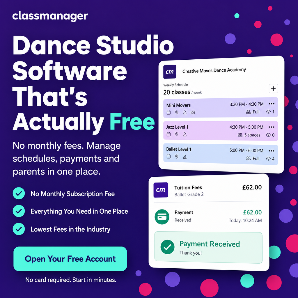 Class Manager Facebook ad: Everything Your Studio Needs