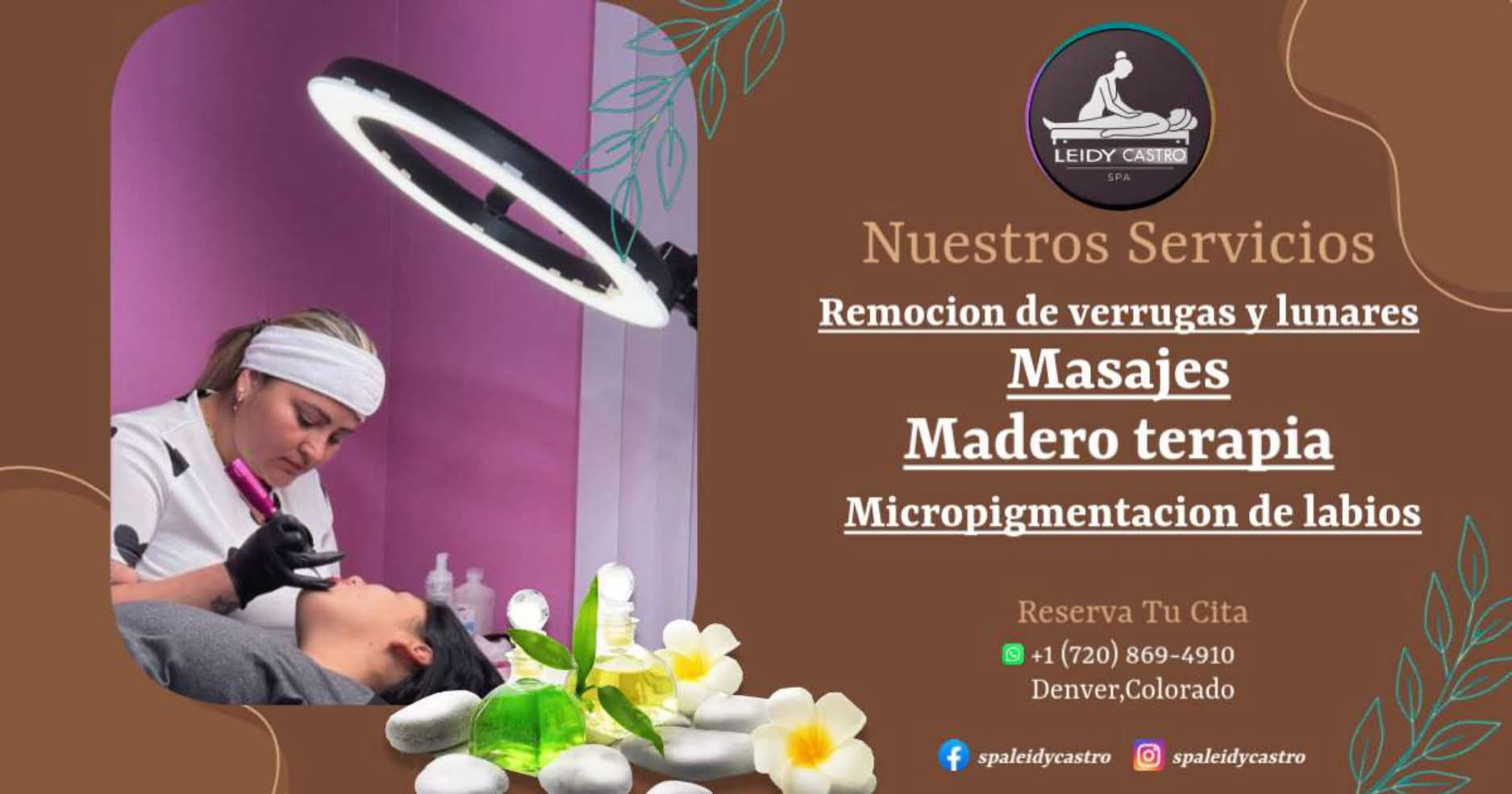 Spa Leidy Castro Facebook ad: 𝗦𝗮𝗹 𝗱𝗲 𝗹𝗮 𝗿𝘂𝘁𝗶𝗻𝗮 𝘆 𝗱𝗲𝗷𝗮𝘁𝗲…