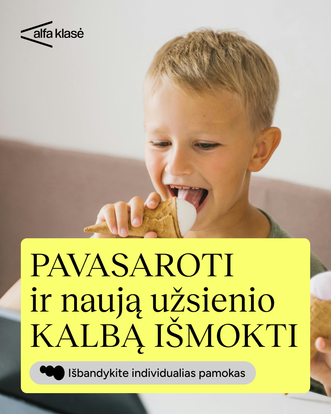 Alfa Klasė Facebook ad