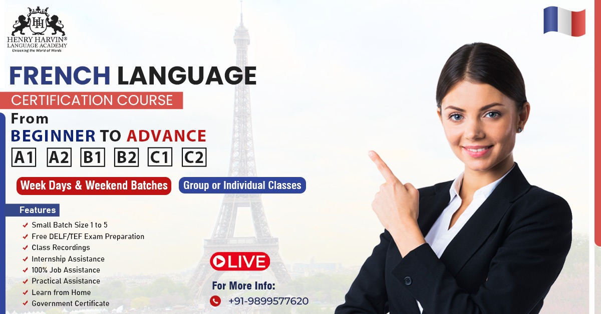 Henry Harvin Education Facebook ad: Live Online French Language Certification Course
